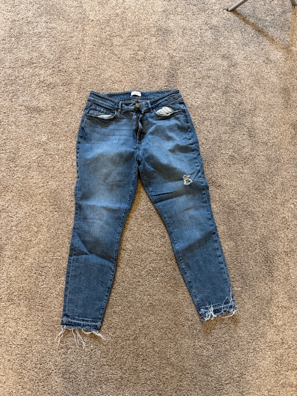 Women's Distressed Blue Denim Jeans